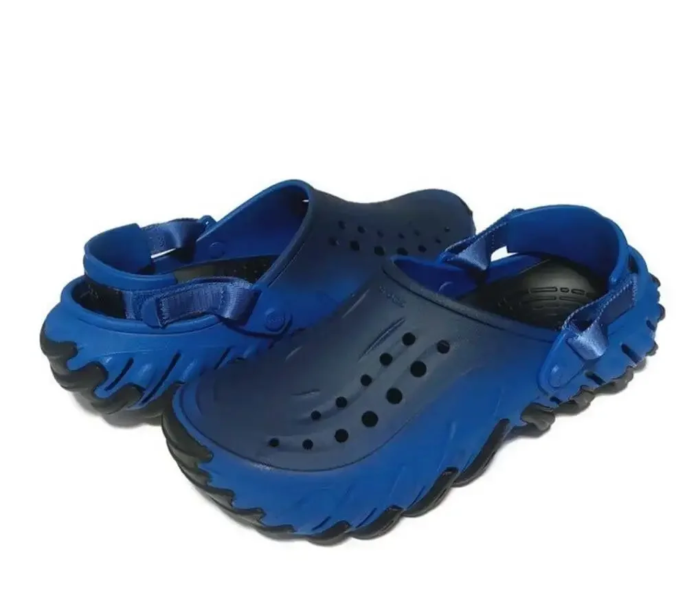 Crocs Echo Ro Clog Fade Blue Bolt Mens Size 12 Slip On Rubber Sole Sandals NWT